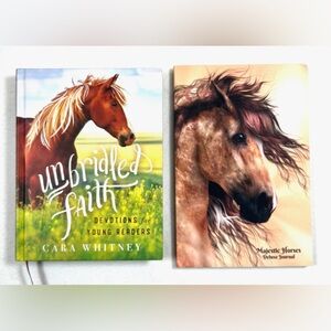 LOT of Horse Books Unbridled Faith Devotional and Deluxe Horse‎ Journal